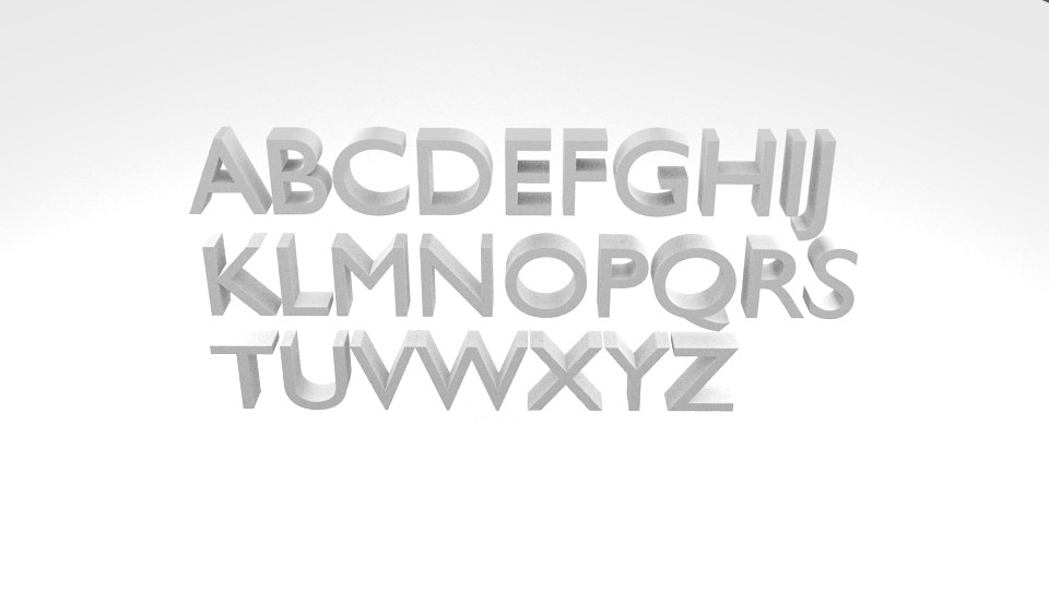Simple 3D alphabet preview image 1